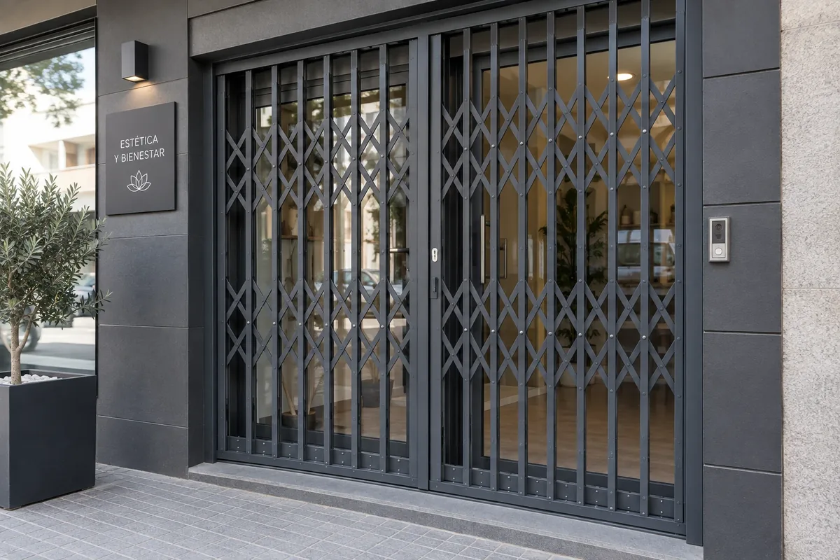 Local comercial cerrado con reja de ballesta antracita (Benidorm)
